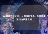 DNF赚钱方法大全：从搬砖到交易，全面解析游戏内致富攻略