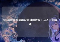 2024年度吃鸡画面设置进阶教程：从入门到精通