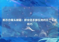 黑百合爆头秘籍:职业选手都在用的五个实战技巧