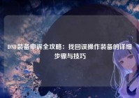 DNF装备申诉全攻略：找回误操作装备的详细步骤与技巧